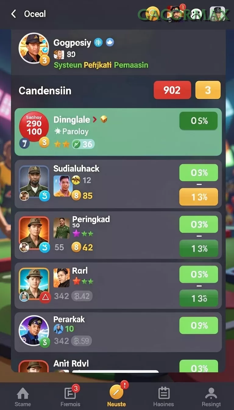 Cuplikan layar LUCKYDF — pengaturan akun