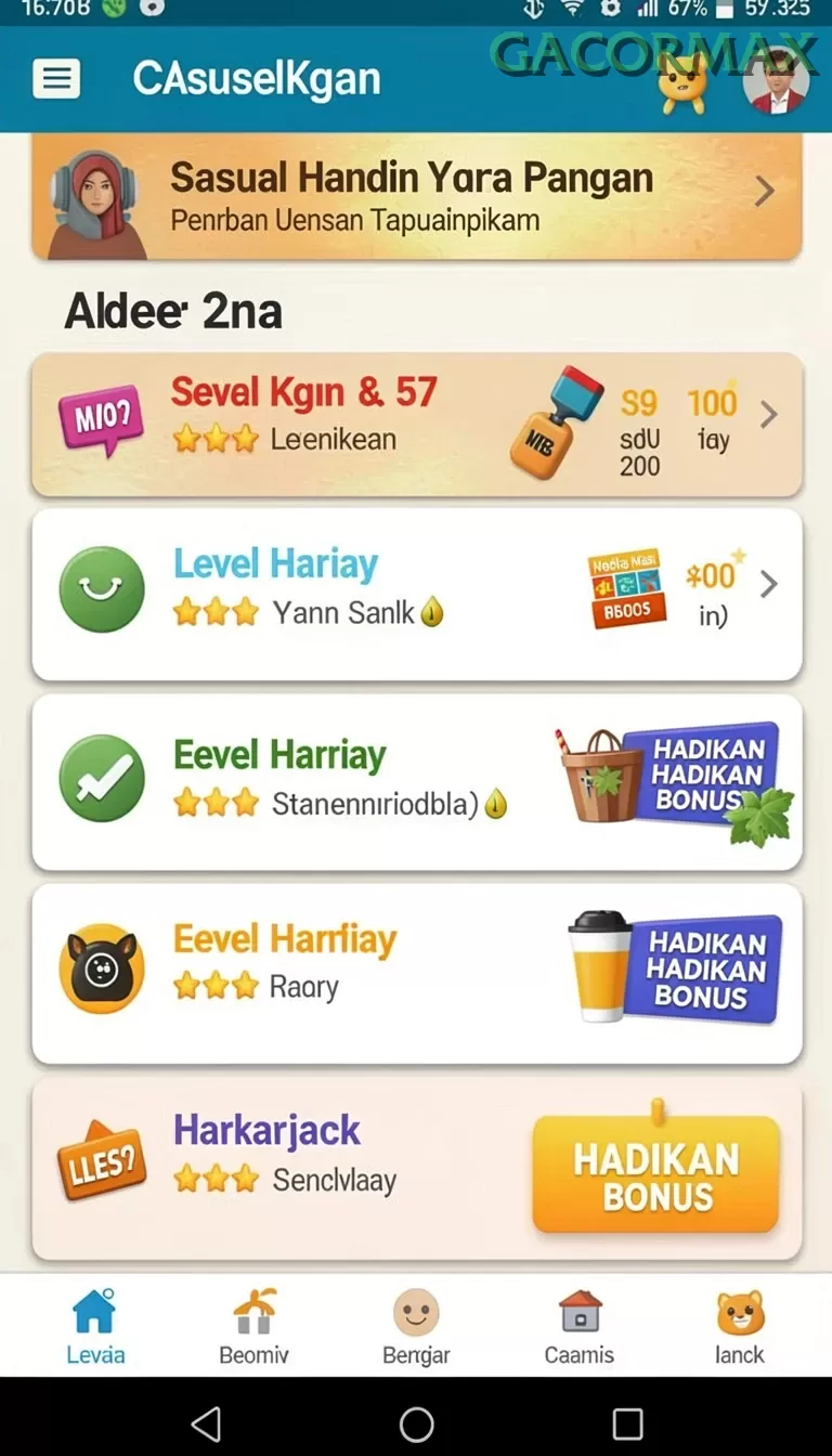 Cuplikan layar BANDAR69 — aktivitas
