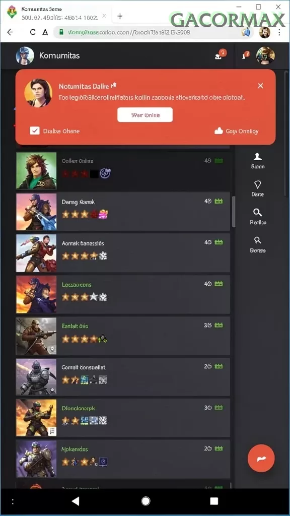 Cuplikan layar LUCKYDF — menu navigasi